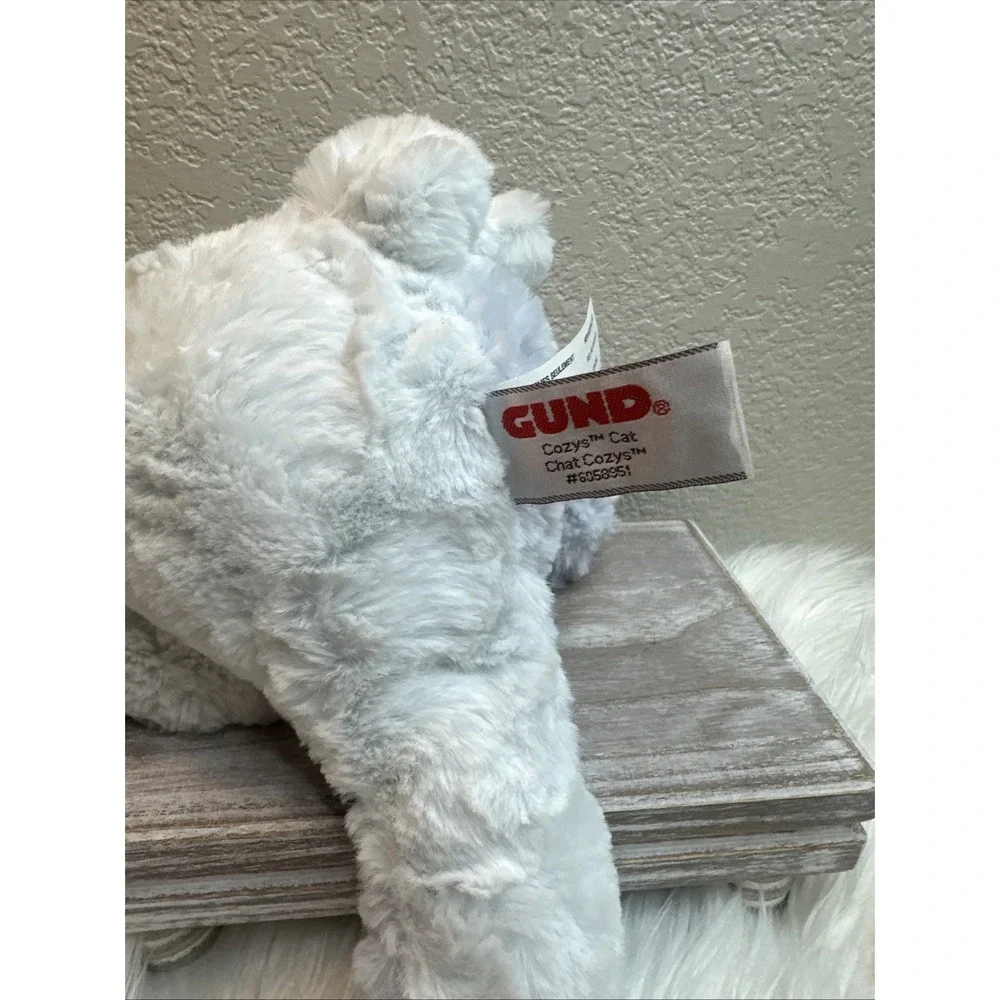 $32 🌙 Gund Light‎ Blue Cozy Cat Plush Chat Cozys Kitten Kitty 11